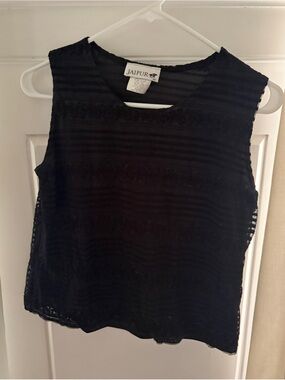 Jaipur Black Lace Blouse Juniors Size M